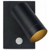 LUCIDE 09831/01/30 TAYLOR exteriérové nástenné svietidlo so senzorom GU10 1x50W IP54 čierna