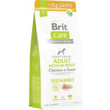 Brit Care dog Sustainable adult medium Chicken & Insect 14 kg