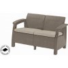 Keter Záhradný nábytok Keter Corfu love seat dvojsedačka cappucccino