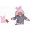 Z&Z Velúrová, semišková čiapočka s uškami Teddy, sv. ruzova
