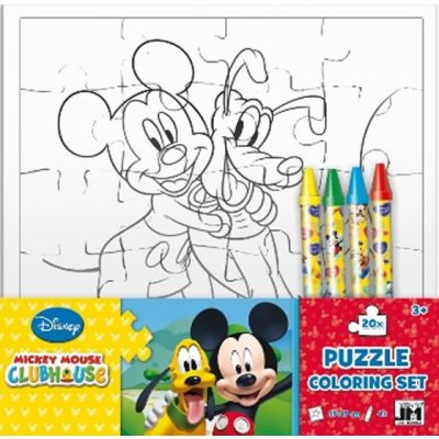 Mickey klubík - Omalovánky puzzle