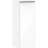 Hansgrohe Xelu Q Bočná skrinka 40x107x35 cm, 1 dvierka, pánty vpravo, lesklá biela/matná čierna 54131670-HG