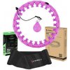 HMS Súprava masážna hula hoop HHW12 PLUS Size so závažím a zoštíhľujúceho pásu BR163 fialová