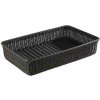 Košík obdélníkový z polypropylénu 530x325x100 mm, černý | APS, Profi Line černá