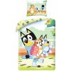 Halantex · Bavlnené posteľné obliečky Bluey - motív Rodinná pohoda v parku - 100% bavlna - 70 x 90 cm + 140 x 200 cm