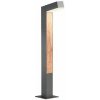 REDO 90512 WOODY vonkajšie stojanové svietidlo/stĺpik SMD LED V920mm 10W 1131/650lm 3000K IP54 tmavošedá, imitácia dreva