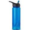 Eco Vessel Športová plastová fľaša so slamkou Wave - HUDSON BLUE fialová 700 ml