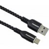 PremiumCord kábel USB-C - USB 3.0 A (USB 3.2 gen1, 3A, 5Gbits) bavlnený oplet a hliníkové konektory 1,5m ku31cx15