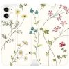 Flipové puzdro na mobil Apple iPhone 11 – MD03S Tenké rastlinky s kvetmi 5903226975747