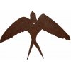 CORGARDEN Záhradná dekorácia lastovička v lete 30 × 22 cm, corten CORGARDEN 1050