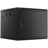 LANBERG RACK CABINET 19” WALL-MOUNT 9U/600X600 FOR SELF-ASSEMBLY WITH METAL DOOR BLACK (FLAT PACK) WF01-6609-00B Lanberg