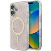 Guess IML 4G MagSafe kryt na iPhone 16 (GUHMP16SH4STP) - ružový