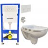 GEBERIT DuofixBasic s bielym tlačidlom DELTA51 + WC bez oplachového kruhu Edge + SEDADLO 458.103.00.1 51BI EG1