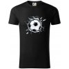 Futbalová lopta v triku - Tričko z organickej bavlny - XL ( Čierna )