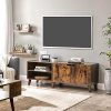 Goleto Rustikálny TV stolík 140 x 40 x 50 cm | čierno-hnedá