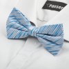 Passerini/Am Filly Blue hedvábný pánský motýlek s proužkem