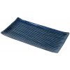 MIJ Servírovací tanier CONTOUR 24 x 15 cm modrá keramika