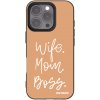 Picasee silikonový černý obal pro Apple iPhone 16 Pro - Boss Mama