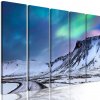 5-dielny obraz nádherná polárna žiara
