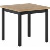 Štvorcový jedálenský stôl 80×80 cm – Dub zlatý Craft / Čierne nohy