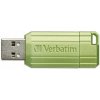 Verbatim USB flash disk, USB 2.0, 64GB, Store,N,Go PinStripe, zelený, 49964, pro archivaci dat