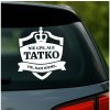 ELIART Nálepka na auto – NIE GPS, ALE TATKO vie, kam ideme | Vtipný darček pre otca Veľkosť dlhšej strany: 25 cm