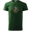 Yin & Yang strom - zima, leto - Tričko extra veľké (5-8XL) - 5XL ( Fľaškovozelená )
