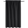 Záves s riasiacou páskou Elba, zatemňovací, 160 × 140 cm, čierny, BH-162152
