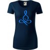 Yoga - lotus modrý (Moňas) - Dámske tričko z organickej bavlny Origin (GOTS) - 2XL ( Tmavomodrá (takmer čierna) )