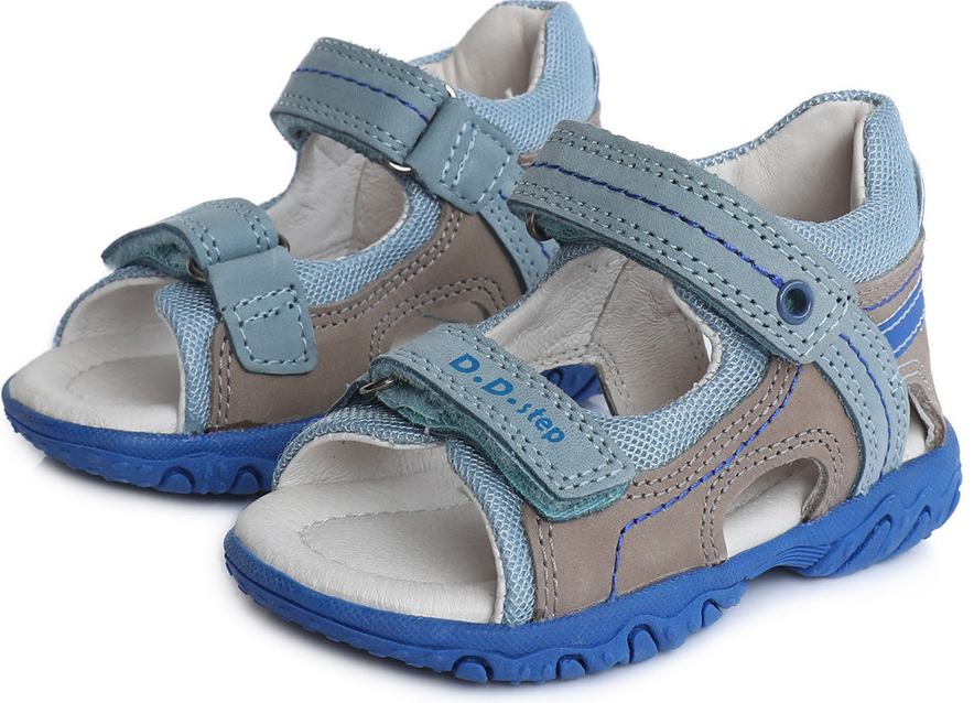 D.D step detské chlapčenské kožené sandálky AC625 232B