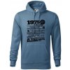 1975 v kocke - Mikina pánska Cape s kapucňou - 2XL ( Denim )