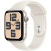 Inteligentné hodinky Apple Watch SE 2024 GPS 40mm hviezdne biely hliník - hviezdne biely športový remienok - M/L (MXEG3QC/A)