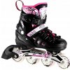 Kolieskové Korčule Nils Extreme čierno-ružové 31-34 4 kolieska 64 mm ABEC-7