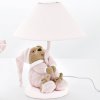 Nanán nočná lampa s medvedíkom pre bábätká a deti Puccio ružová