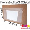 Prepravné obálky Balenie: 500 ks balenie, Rozmer: C4 235 x 325 + 25 mm