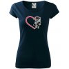 Nemecký ovčiak v srdci - Dámske tričko Pure - XS ( Tmavomodrá (takmer čierna) )