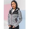 Sivá dámska prešívaná prechodná bunda s kapucňou Bolf KSW4007