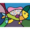 ZUTY Maľovanie podľa čísel POP ART RYBA Rámovanie vypnuté plátno na rám Rozmer 80 x 100 cm