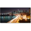 Moderný sklenený obraz z fotografie New York noc 100x50 cm