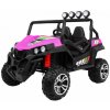 JOKO Elektrické autíčko Grand Buggy 4x4 Lift, Dvojmiestne kožené sedadlo, penové kolesá, FM rádio, nosnosť 59kg, ružové