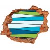 Fototapeta diera na stenu 3D Farebné pruhy 90x70 cm