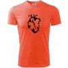 Srdce zdravia - Pánske tričko Fantasy športové - L ( Neónová oranžová )