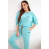 Kesi Dámska súprava z viskózy s mikinou a nohavicami Farba: Tyrkysová, Veľkosť: UNI