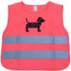 Reflexná vesta detská ružová DOG AMiO-03990