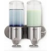Simplehuman BT1028 Dávkovač mydla a šampónu na stenu / 2x 444 ml / nerez (BT1028)