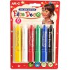 TEDDIES Farby tvárovej v ceruzke 6 ks na karte 14x20 cm karneval