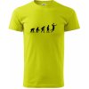 Evolúcia volejbal smeč - Klasické pánske tričko vyššej gramáže - 2XL ( Limetková )