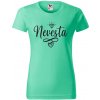 Handel Tričko - Nevesta Farba: mätová, Veľkosť: L, Strih trička: dámsky