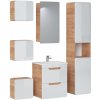 CMD Kúpeľňa ARUBA WHITE J dub craft zlatý/biely lesk MDF/laminát x x