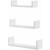 Set 3ks bielych nástenných políc - LWS40WT